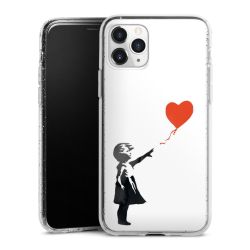 Silikon Glitter Case transparent-silber