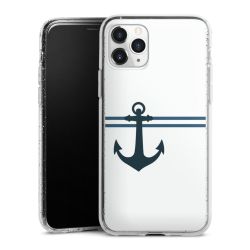 Silikon Glitter Case transparent-silber