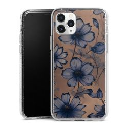 Silikon Glitter Case transparent-silber