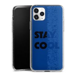 Silikon Glitter Case transparent-silber