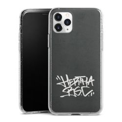 Silikon Glitter Case transparent-silber