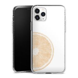 Silikon Glitter Case transparent-silber