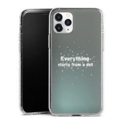 Silikon Glitter Case transparent-silber