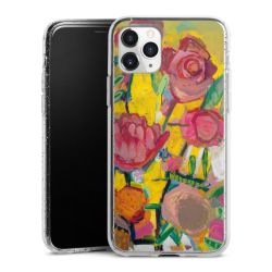 Silikon Glitter Case transparent-silber