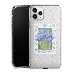Silikon Glitter Case transparent-silber