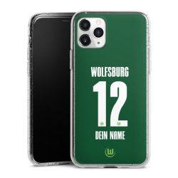 Silikon Glitter Case transparent-silber