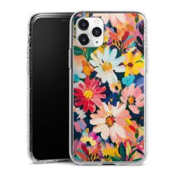 Silikon Glitter Case transparent-silber