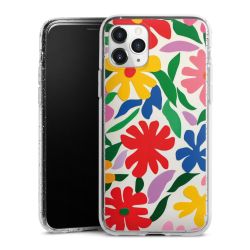 Silikon Glitter Case transparent-silber