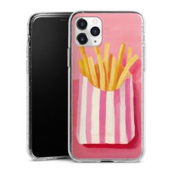 Silikon Glitter Case transparent-silber