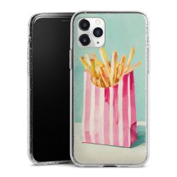 Silikon Glitter Case transparent-silber