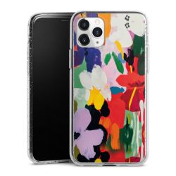 Silikon Glitter Case transparent-silber