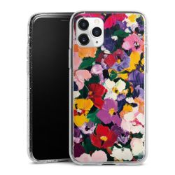 Silikon Glitter Case transparent-silber