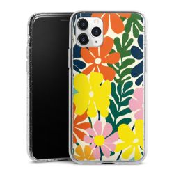 Silikon Glitter Case transparent-silber