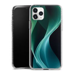 Silikon Glitter Case transparent-silber