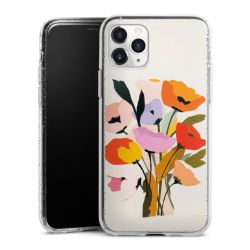 Silikon Glitter Case transparent-silber