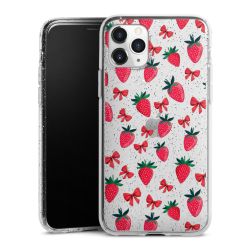 Silikon Glitter Case transparent-silber