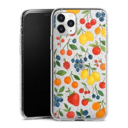 Silikon Glitter Case transparent-silber