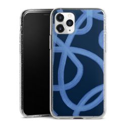 Silikon Glitter Case transparent-silber