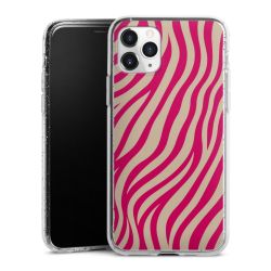 Silikon Glitter Case transparent-silber