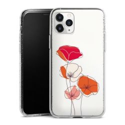 Silikon Glitter Case transparent-silber