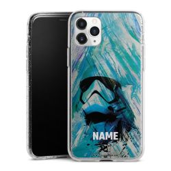 Silikon Glitter Case transparent-silber