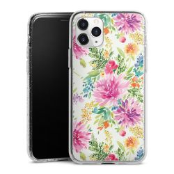 Silikon Glitter Case transparent-silber