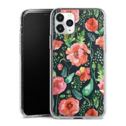 Silikon Glitter Case transparent-silber