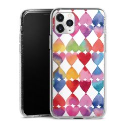 Silikon Glitter Case transparent-silber