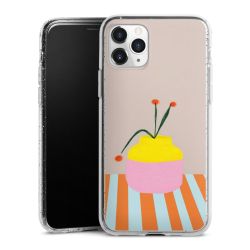 Silikon Glitter Case transparent-silber