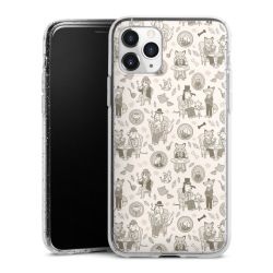Silikon Glitter Case transparent-silber