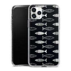 Silikon Glitter Case transparent-silber