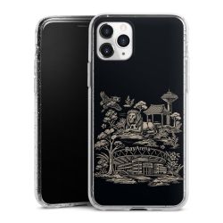 Silikon Glitter Case transparent-silber