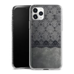 Silikon Glitter Case transparent-silber