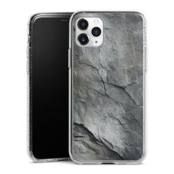 Silikon Glitter Case transparent-silber