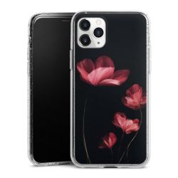 Silikon Glitter Case transparent-silber