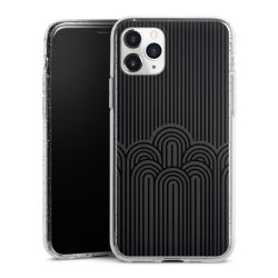 Silikon Glitter Case transparent-silber