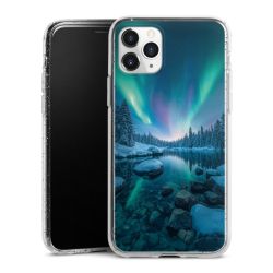 Silikon Glitter Case transparent-silber