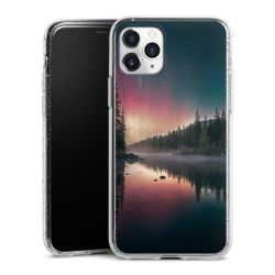 Silikon Glitter Case transparent-silber