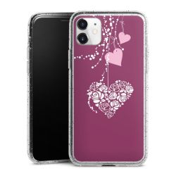 Silicone Glitter Case silver glitter