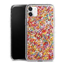 Silicone Glitter Case silver glitter