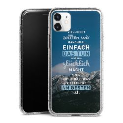 Silikon Glitter Case transparent-silber