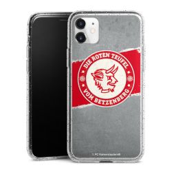 Silikon Glitter Case transparent-silber