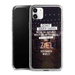 Silikon Glitter Case transparent-silber