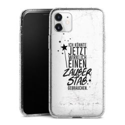 Silikon Glitter Case transparent-silber