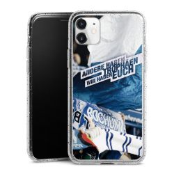 Silikon Glitter Case transparent-silber