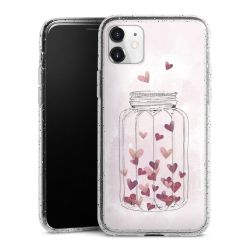 Silicone Glitter Case silver glitter