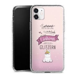 Silikon Glitter Case transparent-silber