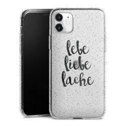 Silikon Glitter Case transparent-silber