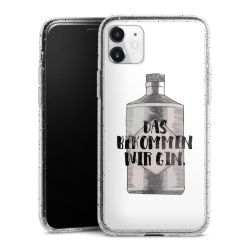 Silikon Glitter Case transparent-silber