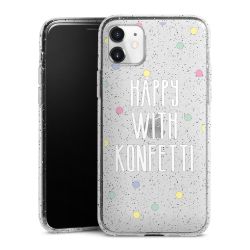 Silikon Glitter Case transparent-silber